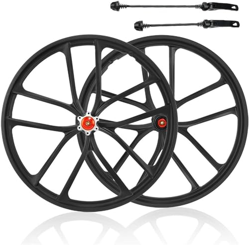 NBTRXWAFR 20 Zoll MTB Laufradsatz,406 Scheibenbremse Mountainbike Magnesiumlegierung Integriertes Rad,Kassettennaben Fahrrad Vorderrad Hinterrad Felgen