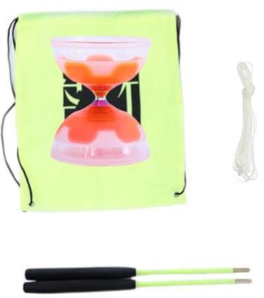 Will Like Diabolo mit Kugellager, Diabolo Jonglierset mit Diabolostab, Diabolo-Freizeitsport, perfekt für Outdoor-Sportarten (Rot)