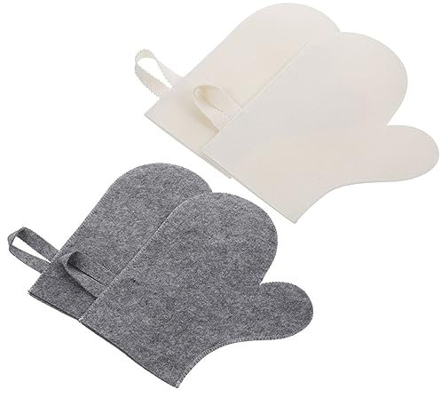 KITANDOVE Handschuh Saunafäustlinge Weiche Wasserabsorbierende Handschuhe Peelingfäustlinge Zum Schrubben in Der Sauna