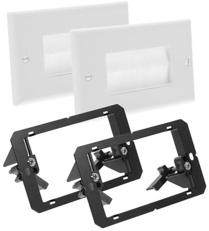 OSALADI Bürsten Kabeldurchführung Wandkabelmanagement 4 Stück Elegante Kabelauslassplatte Aus Robustem Material Für Heimkino Und Büro Einfache Installation Universelle Kompatibilität