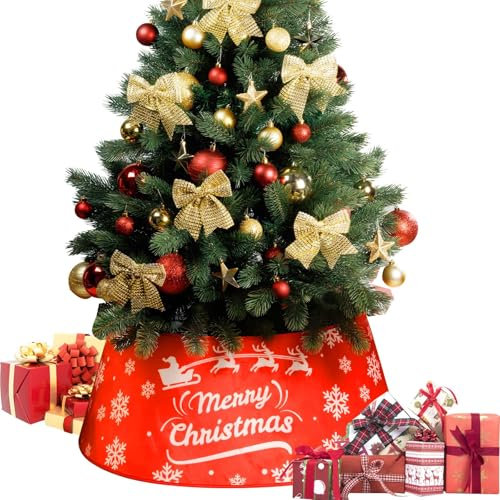 Jemmytu Copertura Base Albero Natale, Gonna per Albero Di Buon Natale, Tappetino per Copertura Base Albero, Copertura dell'albero di Natale Ornamenti per Decorazioni