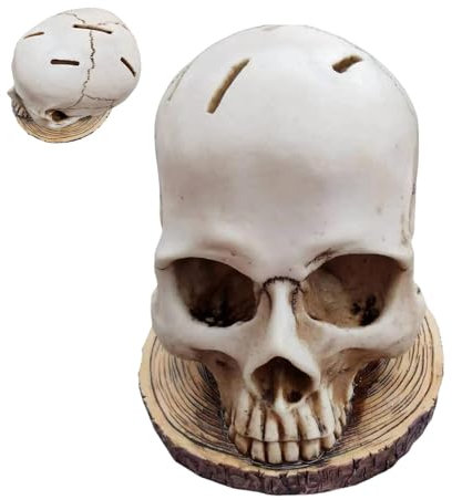 Yianyal Skull Knives Holder - Horror Storage Knives Rack - Gothic Kitchen Tools Holders Kitchen Knives Block Stand Decor for Halloween Kitchen Cutlery