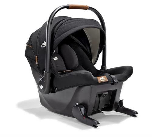 JOIE – SPRINT R129 – Coque bébé naissance à 75 cm – Isofix intégré pour installation sans base, dos route – Capote UPF50+ – Compatible poussette JOIE – Conforme ECE R129/03 – Coloris Eclipse