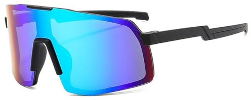 CIKJUK Fahrradbrille Kinder Sonnenbrille Jungen Mädchen Sportbrille UV400 Schutz Jungen Jugendliche Schnelle Brille Verspiegelt-Blau