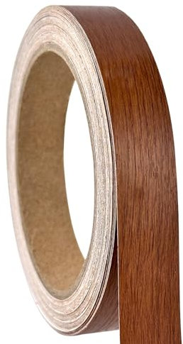 18mm Melamine Edging Tape, 10M Self-Adhesive Furniture Edging Strips Wood Veneer Trim Pre Glued Edge Banding for Furniture Worktop Cabinet Desk Shelves Panels Restoration (Walnut)