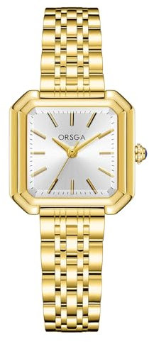 CIVO Armbanduhr Damen Gold Damenuhr: Edelstahl Eckig Analog Uhr für Frauen - Wasserdicht Lässig Mode Geschenke