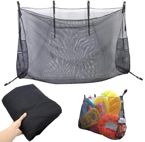 Zegaqae Pool Float Toy Storage Mesh Bag, Foldable Swimming Pool Hanging Mesh Organizer, Large Hanging Net Bags, For Floats Balls, Water Inflatable Toys And Other Pool Accessories