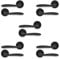 Infinity Decor Pack of 5 Matt Black Lever Door Handles on Sprung Rose Set 125mm - Classic Internal Pull Handles for Interior & Exterior Doors