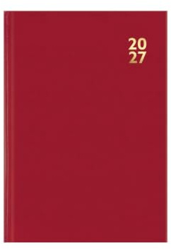 Terminplaner 2026, A6, Wochenansicht, kompakter roter Hardcover-Planer, leicht, tragbar, Organizer, Handtasche, Schule, Reisetagebuch