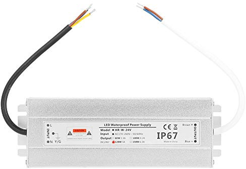 24V 120W 5A Fuente de alimentación LED Transformador de controlador impermeable IP67 para luz de tiras LED interiores