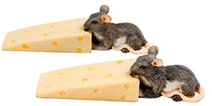 Cale porte original forme souris fromage - lot de 2