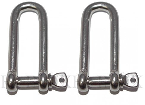 Manille Longue 8mm Libre (Lot de 2 Pièces) INOX 316