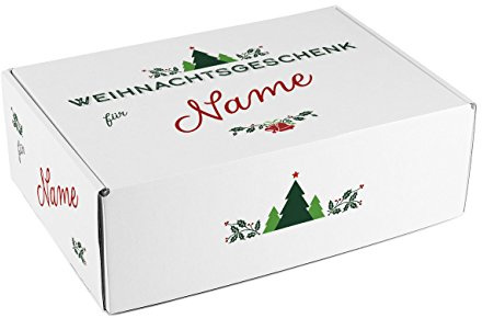 Herz & Heim® Geschenkverpackung zu Weihnachten mit Wunschtext Weihnachtsges. für