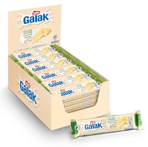GALAK PoPri Barretta Cioccolato Bianco con Cereali, 36 Barrette da 40g (1,44kg)