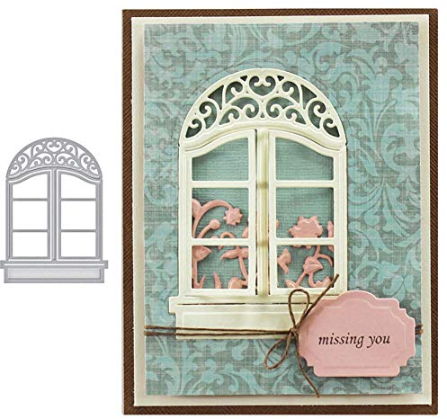 Stanzformen für Kartenherstellung, Fenster, Metall, DIY, Scrapbooking, Prägung, Papier, Karten, Bastelschablone, Form - Silber