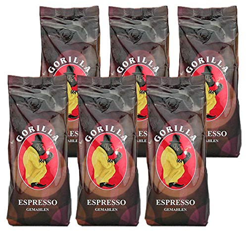 Gorilla Espresso, 500g gemahlen / 6er Pack