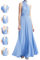 INFIWING Infinity Kleid mit Bandeau Brautjungfernkleider, Lang Übergröße Wickelkleid Damen, Multiway Kleid Hochzeitsgäste Trauzeugin Kleid Abendkleid(Einheitsgröße, Dusty Blau)