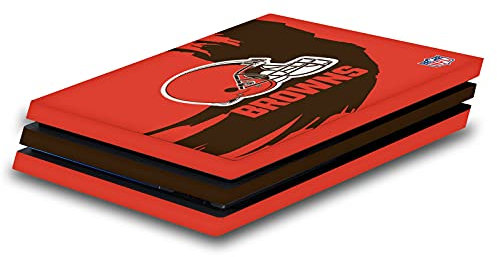 Head Case Designs Offizielle NFL Fegen Strich Cleveland Browns Vinyl Haut Gaming Aufkleber Abziehbild Abdeckung kompatibel mit Sony Playstation 4 PS4 Pro Console