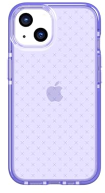 Tech21 T21-9232 Evo Check for iPhone 13 – Ultra-Protective Phone Case with 16ft Multi-Drop Protection, Lavender/Purple