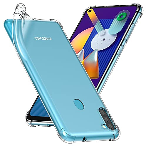 ebestStar - Hülle für Samsung Galaxy M11 A11, Silikon Handyhülle, Klar TPU Schutzhülle, verstärkten Rändern und Ecken, Transparent