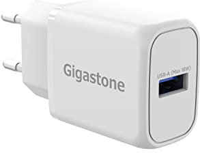 Gigastone Chargeur USB 18W 3A 6V, Chargeur Rapide Quick Charge 3.0, Compatible avec iPhone iPad Galaxy Google HTC LG Smartphones