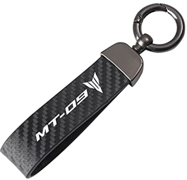 Motorrad Schlüsselanhänger Für Yamaha MT-09 MT 09 2014-2020 2021 Motorradzubehör Motorrad Schlüsselband Schlüssel Kohlefaser Schlüsselanhänger (Farbe : Schwarz, Size : 1)