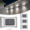 Solarlampen für Außen Garten Solar Wandleuchten Aussen Edelstahl, Solar Lampe Outdoor IP65 Wasserdicht Außenlampe Wandlampe Kabellos, Solarleuchten für Außen Garten Deko Zaun Warmweiß (Kaltweiss)