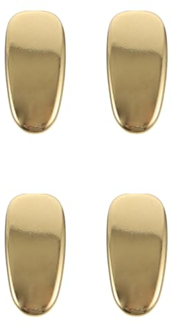 Operitacx 15 mm Brillen-Nasenpads 2 Paar -Brille Nasenpolster für Schrauben - in Brillen Sonnenbrillen Schraube - in Nasenpads für Brillen Brillen Sonnenbrille Tear Drop Shaped (Golden)