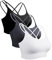 Sykooria Sport BH Damen Gepolstert Bustier Damen BH ohne Buegel Spaghettiträger Cross Back Design Push up BH Sport Bra Top für Yoga Fitness, Schwarz+Weiß+Dunkelgrau, S