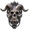 YANYUESHOP Vintage Türklopfer, Totenkopf Schafkopf Handwerk Skulptur Türklopfer, Harz Skelettkopf für Wandbehang Dekoration