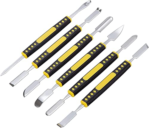 6 Stück Elektronik Reparaturwerkzeug Set Spudger-Öffnungswerkzeug Metall Brechstange Doppelkopf Demontage Werkzeug für iPad, Tablets, Laptop, Handy, Elektronikgerät