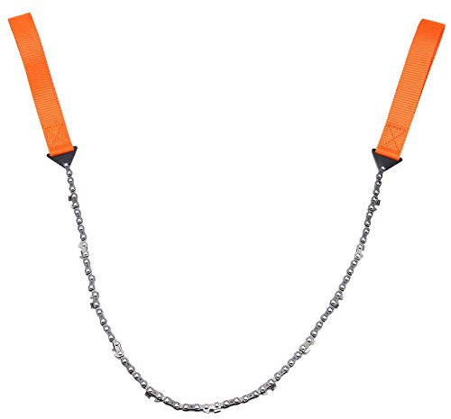 Scie à Chaîne à Main, Scie à Chaîne D'urgence avec Sac de Hache de Camping Outil de Randonnée de Camping Chaîne de Survie Portable