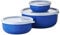 Mepal – Aufbewahrungsbox 3-teiliges Set Lumina – Frischhaltedosen mit Deckel für Kühlschrank, Gefrierschrank, Dampfgarer & Mikrowelle – 250 ml, 750 ml & 1500 ml – Vivid blue