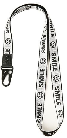 TOOLIN Halsriemen Schlüsselbund für Frauen und Männer,Lanyard für Schlüssel,ID Card Holde,Brieftaschen und Ausweishalter (Lächeln-DUNKELGRAU)