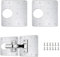 flintronic Edelstahl Scharnier Reparaturplatte, 2 Stück Küchenscharnier Reparaturplatten mit 12 Stück Schrauben, 9 x 9 cm Küchen Scharnier Reparaturset Tür Schrank Wohnmöbel Schublade Kisten Fenster