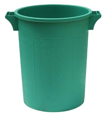 La zappa Poubelle en PVC superposable sans couvercle pour ordures (100 l - Ø 53 x h 66 cm, vert)