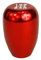 JNNJ Auto Schaltknauf Universal, Auto 5-Gang Schaltknauf, Schalthebel Mit 3 Adaptern, Aluminiumlegierung Schaltknauf-Adapter, Auto Styling Zubehör Racing Style(Rot)