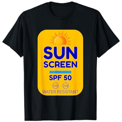 Sonnencreme Kostüm LSF 50 Tube Kostüm Sonnencreme T-Shirt