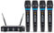 ZERFUN Rechargeable Wireless Microphone System Pro 4 Channel, UHF Handheld Wireless Mics Cordless Microphones with Echo Treble BASS VOL Channel Control for Karaoke Singing Church(GT-200)