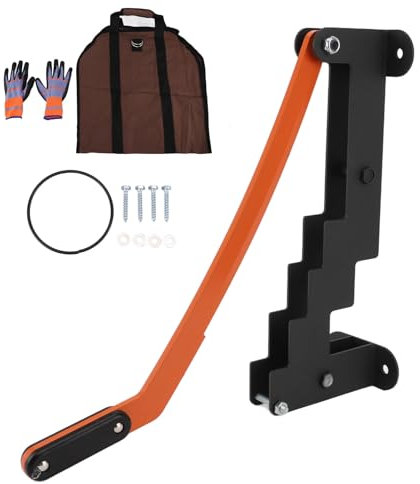 Fockety An der Wand Montierter Holzspalter, Robuster Brennholz-Anzündholzspalter, Tragbarer Manueller Holzspalter, Brennholzschneider aus Karbonstahl, Holzknacker mit Brennholzbeutel