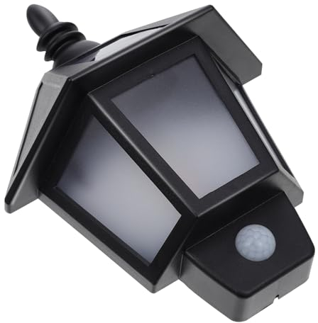 Uonlytech Solar Led Wandleuchte Mit Menschenkörper Sensor Außen Beleuchtung Dekorative Solarlampe Energiesparend Einfache Installation Für Garten Und Park