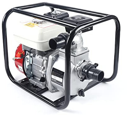AOOUNGM Bomba de Agua de Gasolina de 4 Tiempos, 6,5 CV, Motor de 210 cc Enfriado por Aire, Bomba de Toma de Fuerza para Bombear o Vaciar