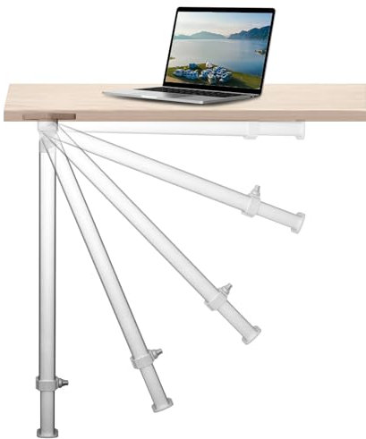 HWHongRV Klappbares Teleskopbein, 53,3–91,4 cm, höhenverstellbare Tischbeine, Aluminiumlegierung, Wohnmobil-Tischstütze für Wohnmobil, Ponton, LKW, Camper, Yacht, Reiseanhänger (Silber)