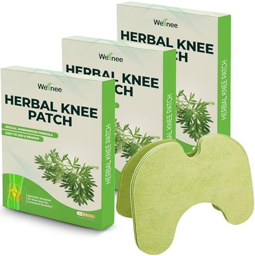 Wellnee Original Kniepflaster – Wellknee Wärmepflaster und Kniestütze für Knie, Nacken & Rücken mit Ingwer & Wermut, Wohltuende Unterstützung bei Gelenksteifheit & Muskelbeschwerden (30 Stück)