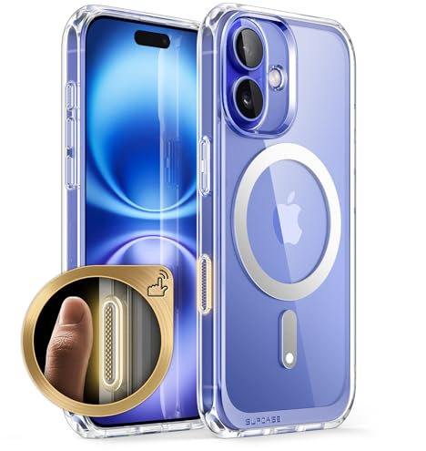 SUPCASE for iPhone 16 Plus Case with Camera Control Capture Button (Unicorn Beetle Mag), [Compatible with MagSafe] Slim Protective Magnetic Phone Case for iPhone 16 Plus 6.7'' 2024 (Clear)