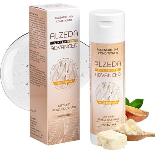 ALZEDA ADVANCED regenerierender haar conditioner 250ml mit Kollagen und Sheabutter | spülung & haarkur | Reparierender haarspülung für strapaziertes, glanzloses und trockenes Haar | Haarpflege