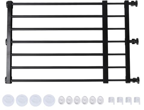 Barrière de Sécurité Extensible, Réglable pour Animaux, Installation Facile sur Portes Intérieures, Escaliers, Fenêtres, Cuisine