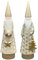 Hygge Weihnachtsmann-Figur Set Stern & Baum Weihnachtsdekoration, 31 cm - Moderne Weihnachtsdeko innen & außen - Nikolaus Winter-Deko in Gold perfekt als Tischdeko, Fensterbank, Tür & Garten