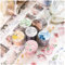 Arpaper Scrapbooking Zubehör Set,6 Rolls PET Washi Tape Sticker,English Blumen Aesthetic Stickers Decorative for Journal,Bullet Journal Zubehör,Photo Album,Notebook(Lace Waltz Series)