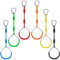6 Stück Turnringe Kinder, Morwealth Klettern Ringe Trapeze Schaukel Bar Ringe, Gymnastik Seilringe Gym Rings für Ninja-Zubehör-Set für den Garten (Multicolour)